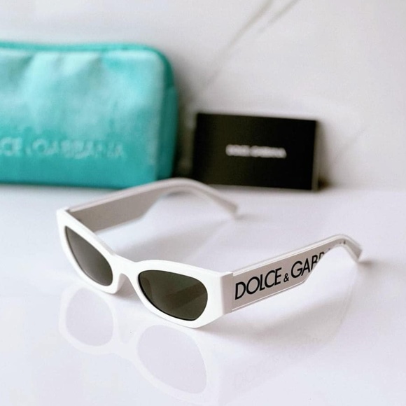 NEW DOLCE & GABBANA DG6186 - 331287 White Sunglasses